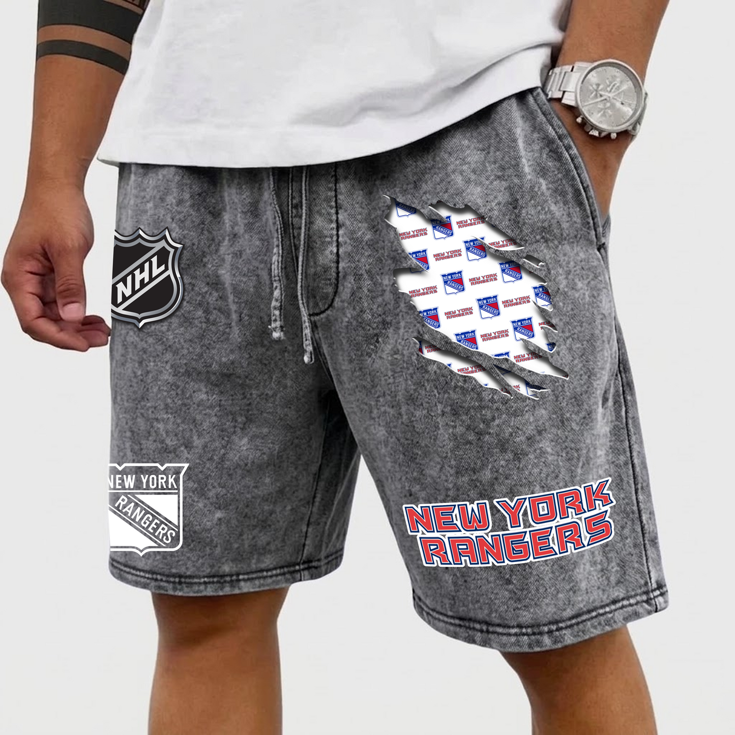 PREMIUM NHL X NYR WASH SHORT FOR SUMMERS HOLIDAY V2 NDT VHM 080426