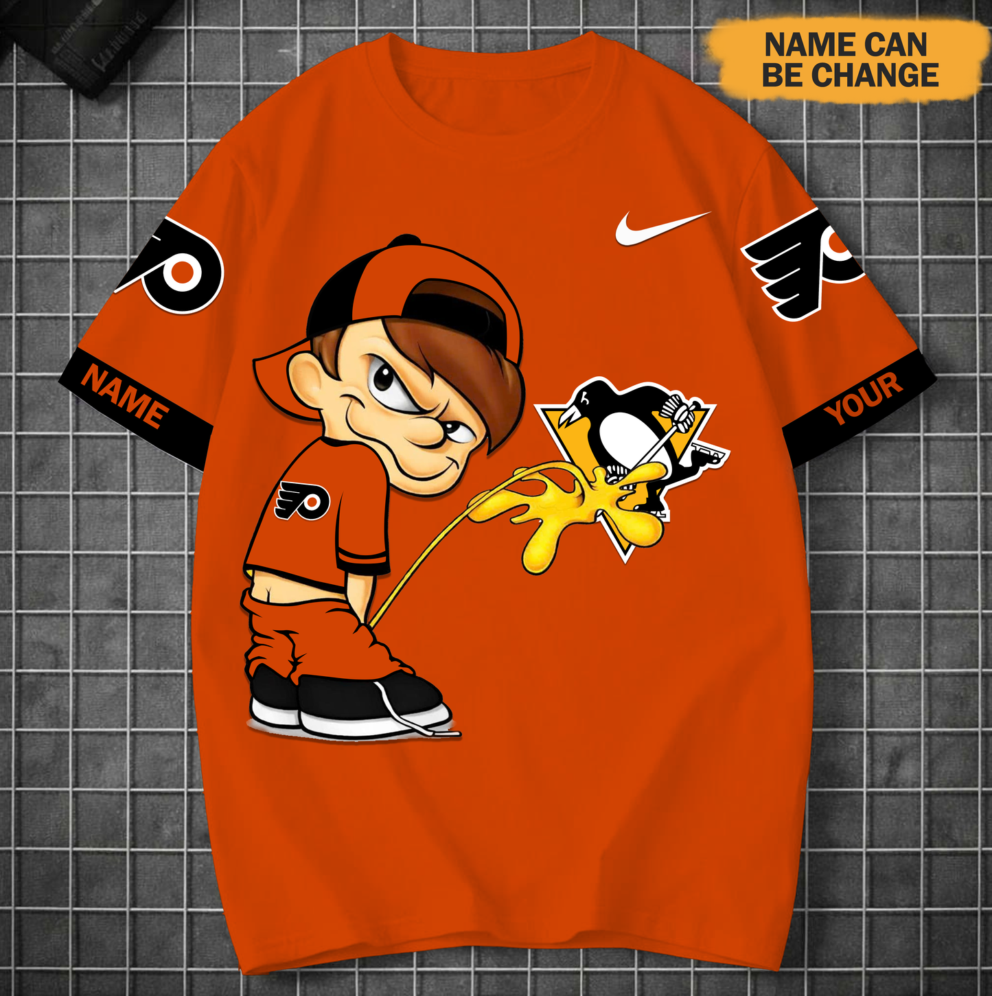 PREMIUM NHL X PF Funny Peeing Boy New Tshirt Custom Name NDT VHM 160426