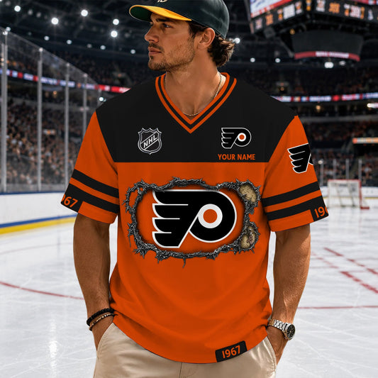 PREMIUM NHL X PF Streetwear V-neck Shirt Custom Gifts For Fan NDT NHM 290526