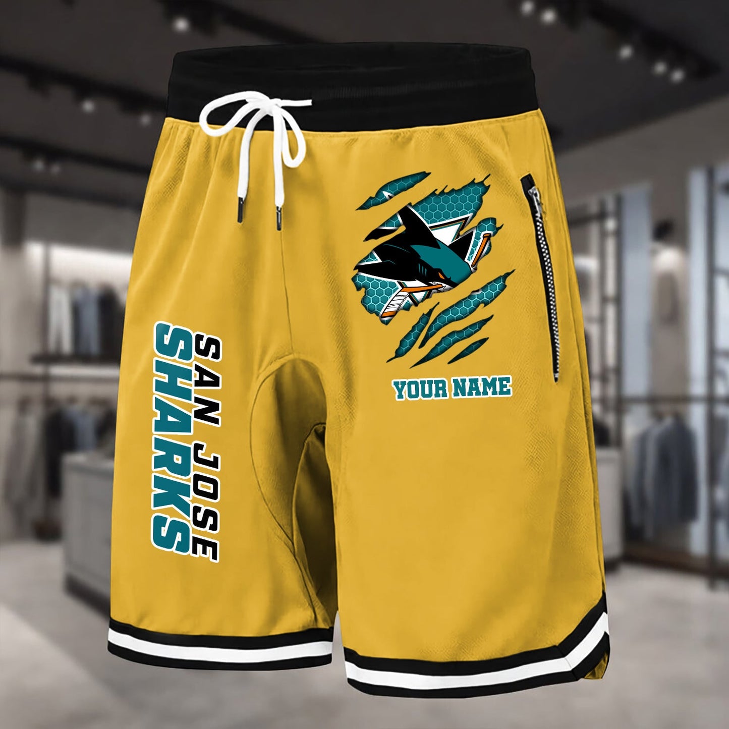 PREMIUM NHL X SJS Summer Fitness Breathable Basketball Shorts NDT NHM 240426