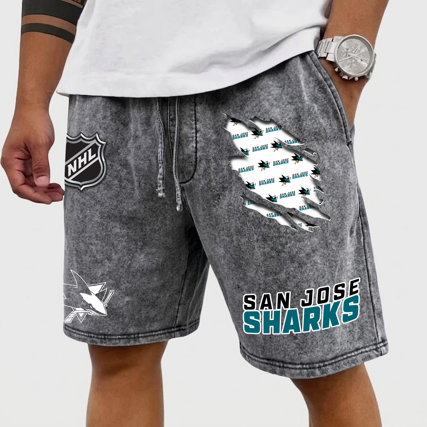 PREMIUM NHL X SJS WASH SHORT FOR SUMMERS HOLIDAY V2 NDT VHM 080426
