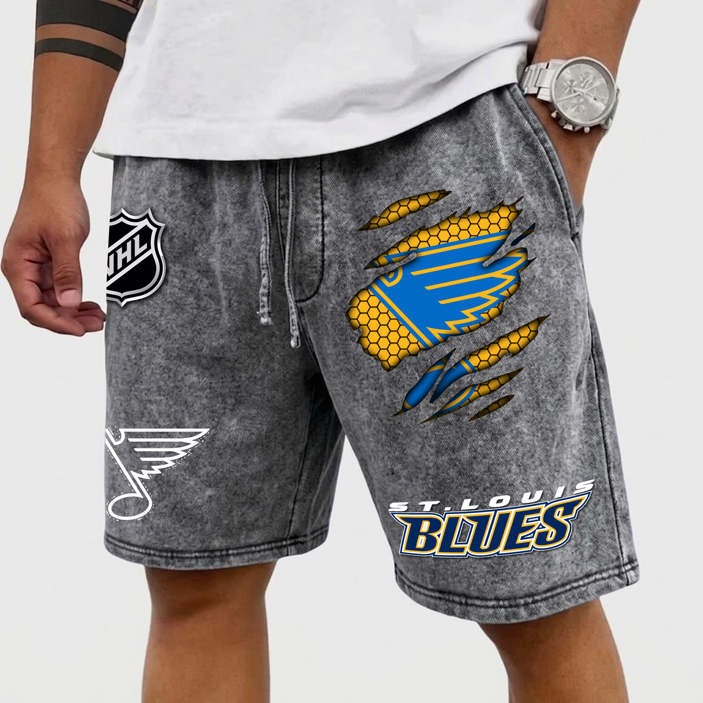 PREMIUM NHL X SLB WASH SHORTS FOR SUMMER HOLIDAY NDT VHM  070426