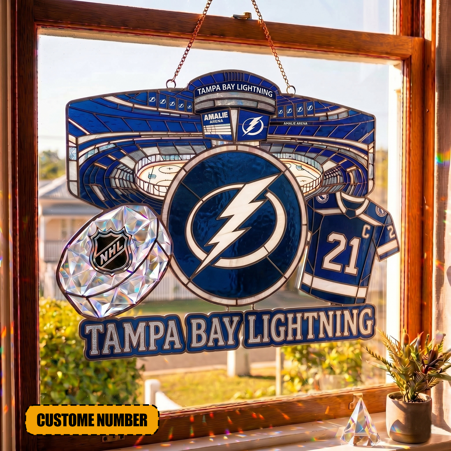 PREMIUM NHL  X TBL Suncatcher Custom  Name  Limited Edition NDT VHM 240426