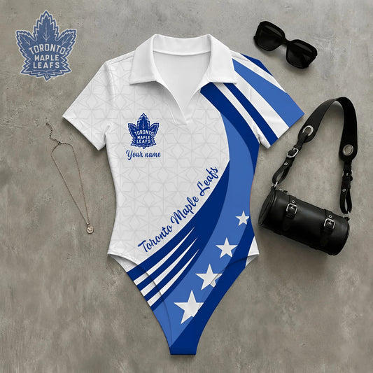 PREMIUM NHL X TML WomenŸ??s Slim-Fit V-Neck Polo Bodysuit NDT NHM 270526