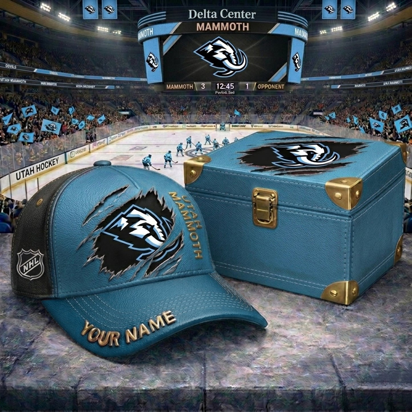 PREMIUM NHL X UM CRACK CUSTOM NAME HAT NDT NHM 160426