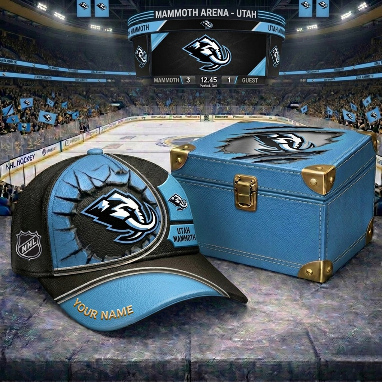 PREMIUM NHL X UM CRACK CUSTOM NAME HAT V303 NDT NHM 150526