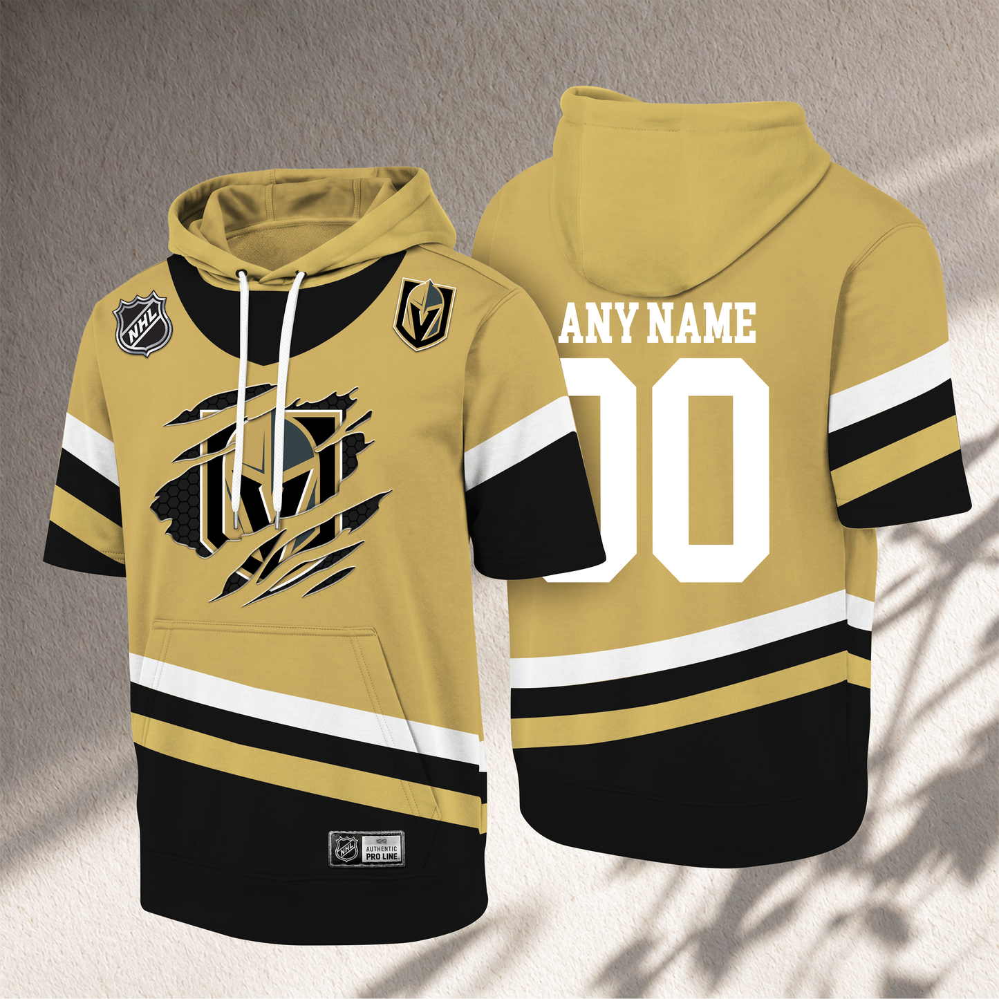PREMIUM NHL X VGK CRACK Short Sleeve Hoodie SHIRT NDT VHM 150526