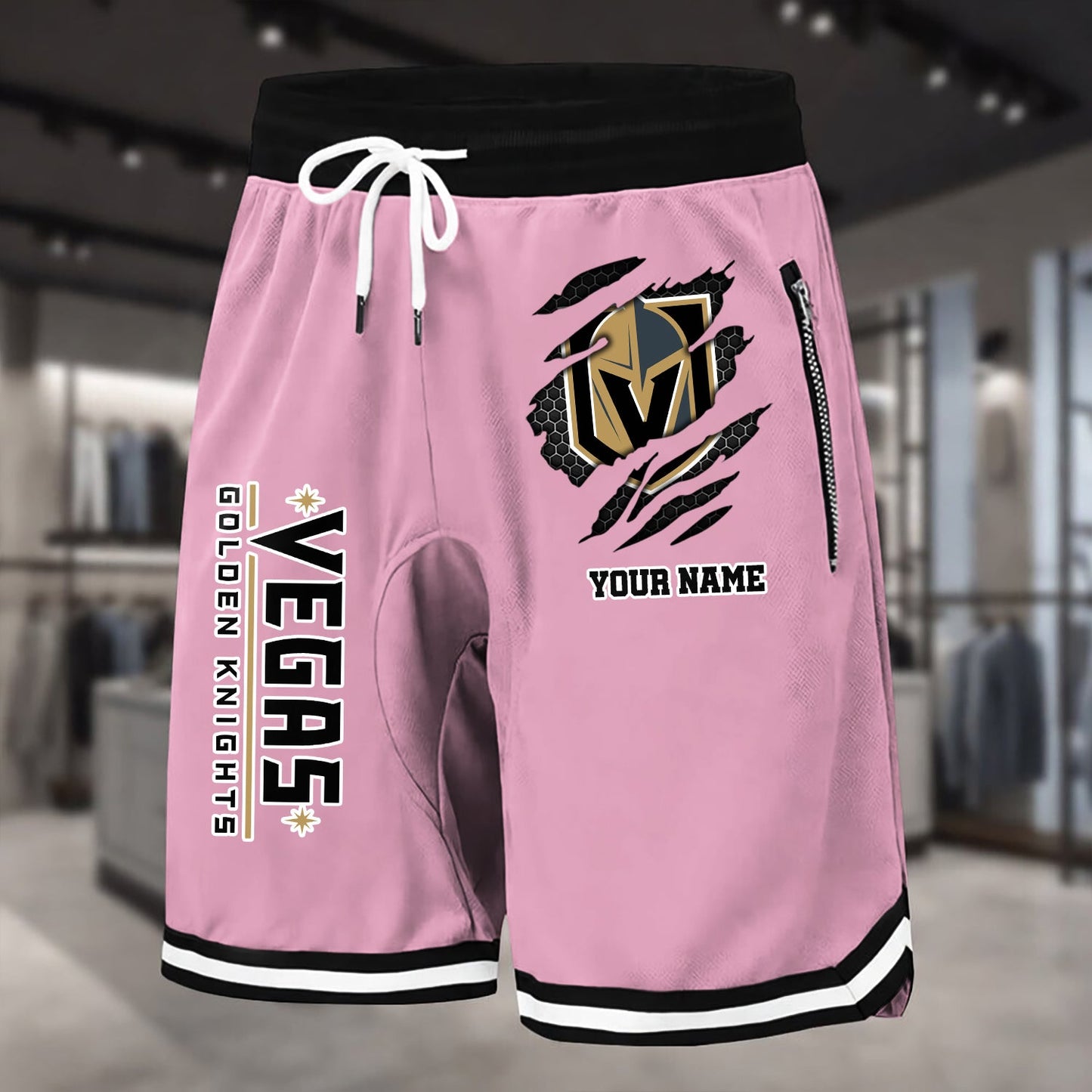 PREMIUM NHL X VGK Summer Fitness Breathable Basketball Shorts NDT NHM 240426