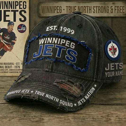PREMIUM NHL X WJ Denim Washed Custom Name HAT NDT NHM 050526