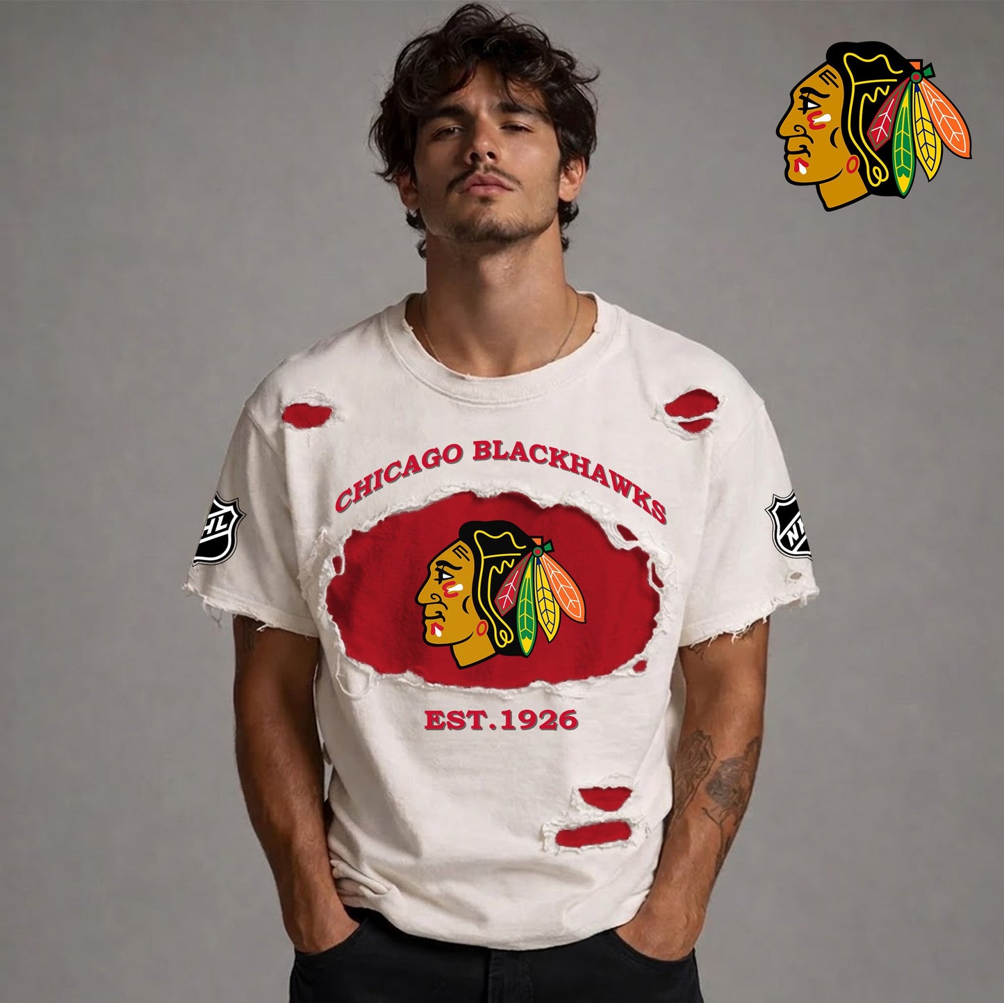 PREMIUM NHL  x CB RETRO WASH SHIRT NDT NTN 080426