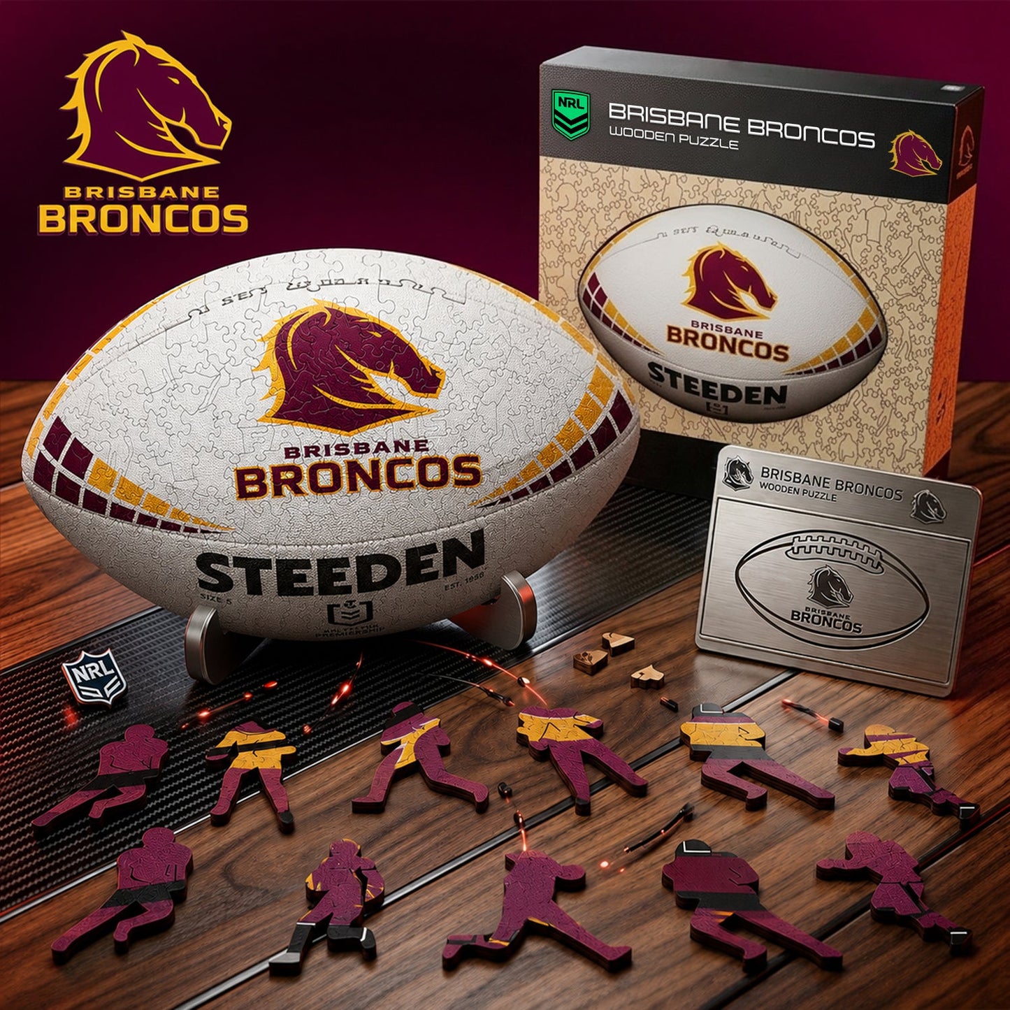 PREMIUM NRL X BB 3D Wooden Puzzle Gift For Fan Limited Editions NDT NHM 030626
