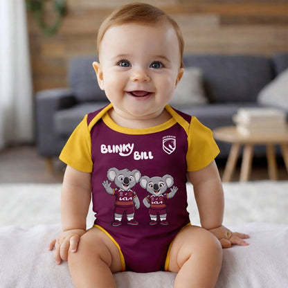 PREMIUM NRL X BB BLINKY BILL Baby Romper Custom Name For Kids NDT LVH 130426 1