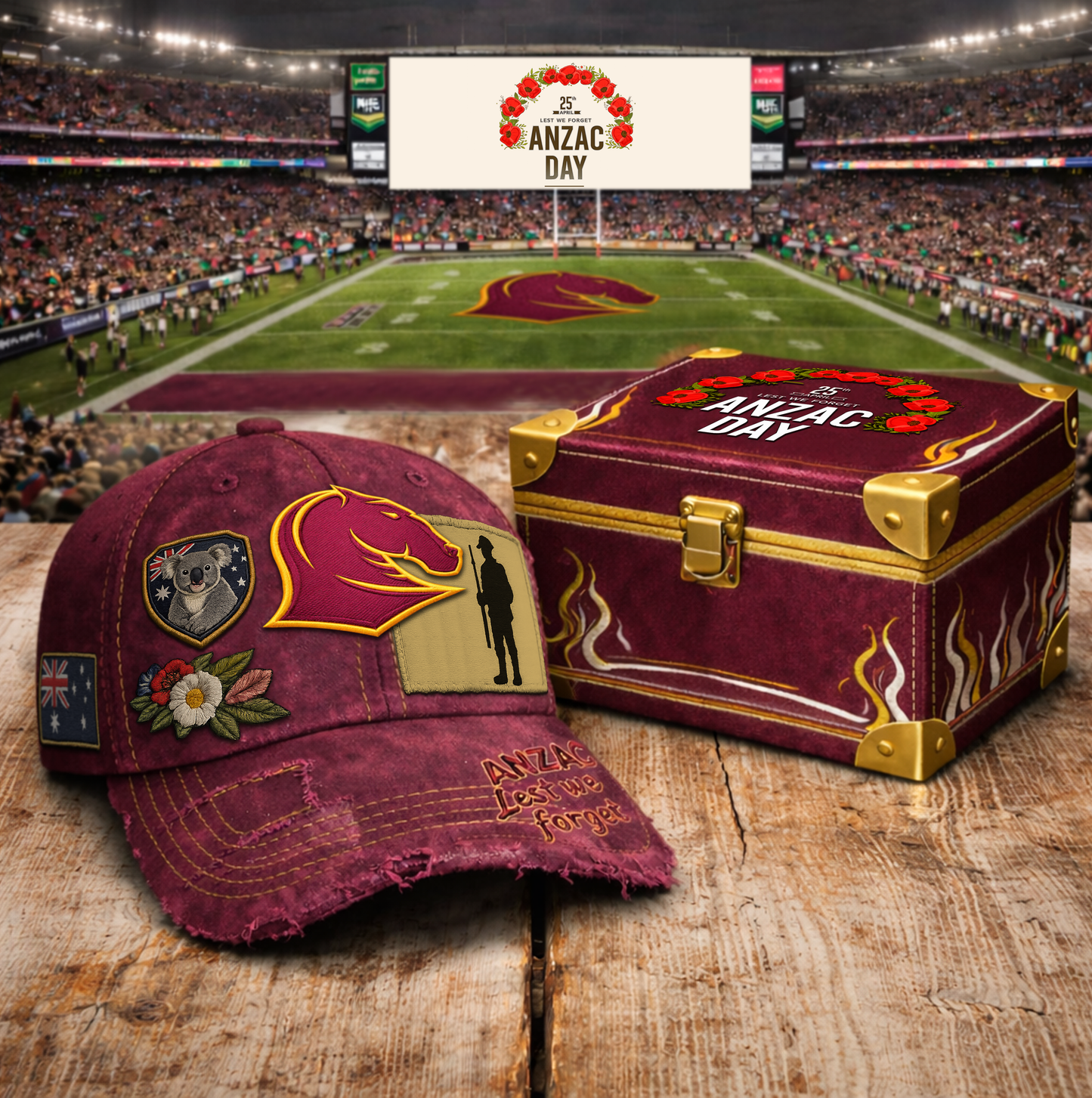 PREMIUM NRL X BB RETRO ANZAC DAY CAP LIMITED EDITION NDT VHM