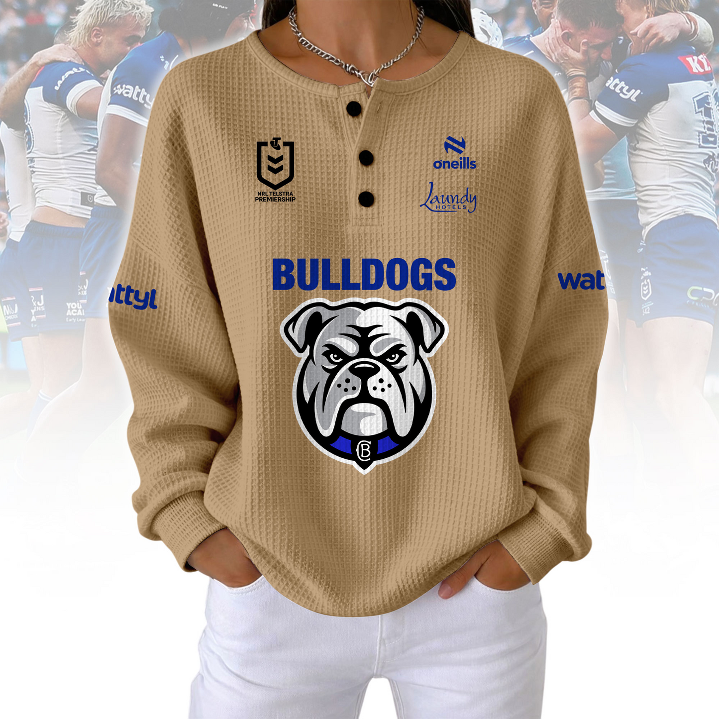 PREMIUM NRL X CBB  Woman Waffle  Classic Hoodie NDT NQK 240326