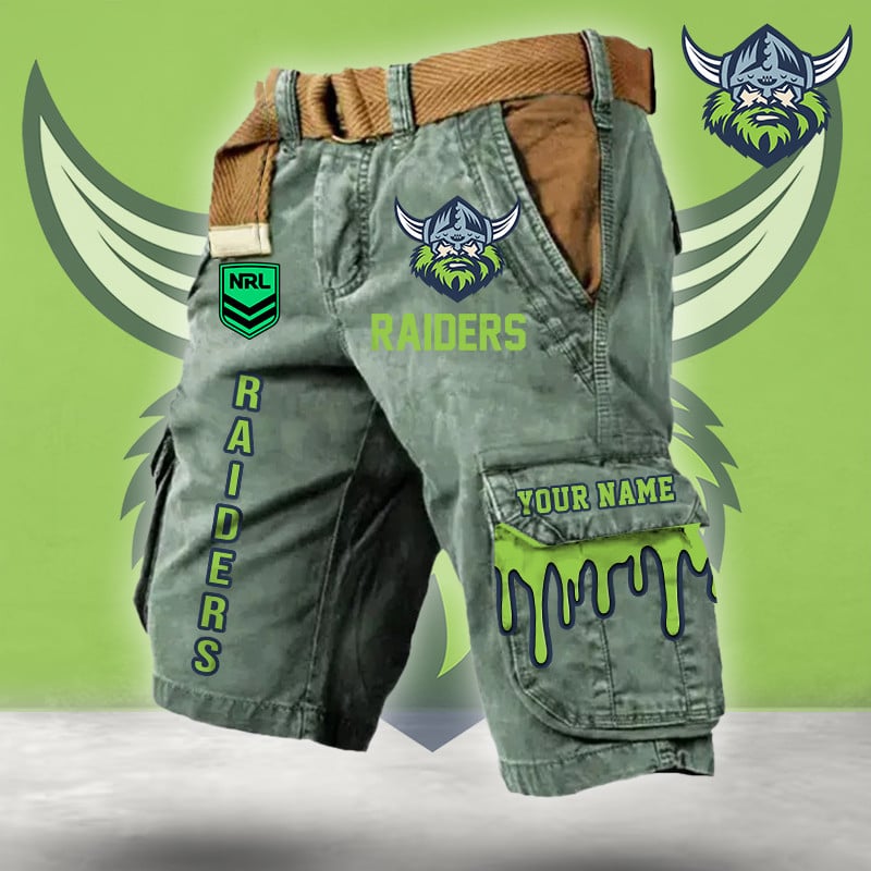 PREMIUM NRL X CR Cargo Shorts Custom Name Limited Edition NDT LVH