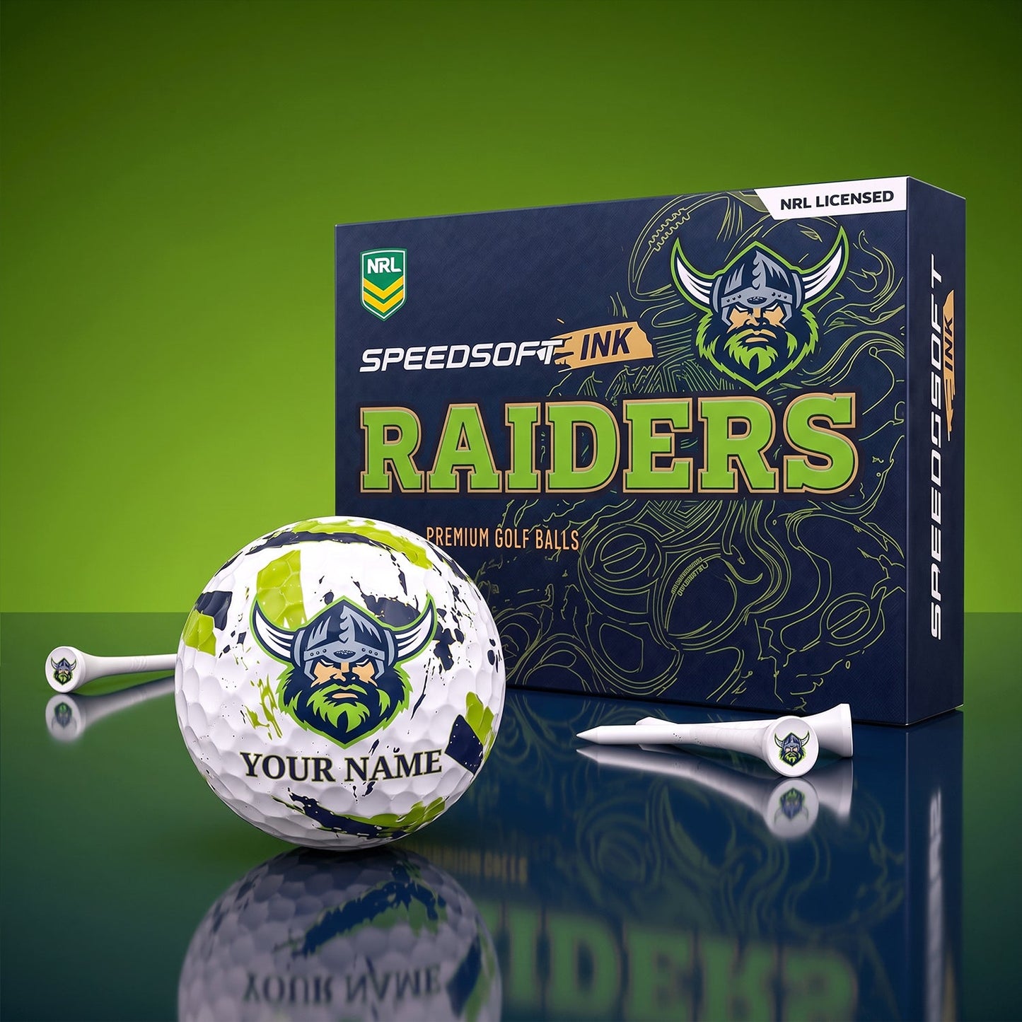 PREMIUM NRL X CR EXCLUSIVE PERSONALIZED GOLF BALL SET LIMITED EDTION