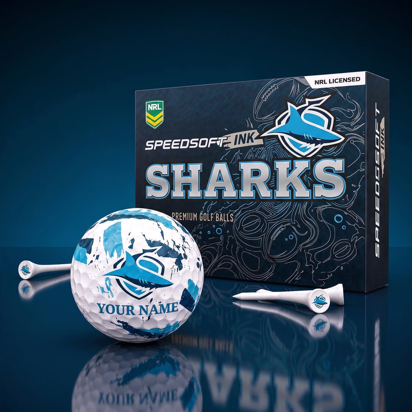 PREMIUM NRL X CSS EXCLUSIVE PERSONALIZED GOLF BALL SET LIMITED EDTION