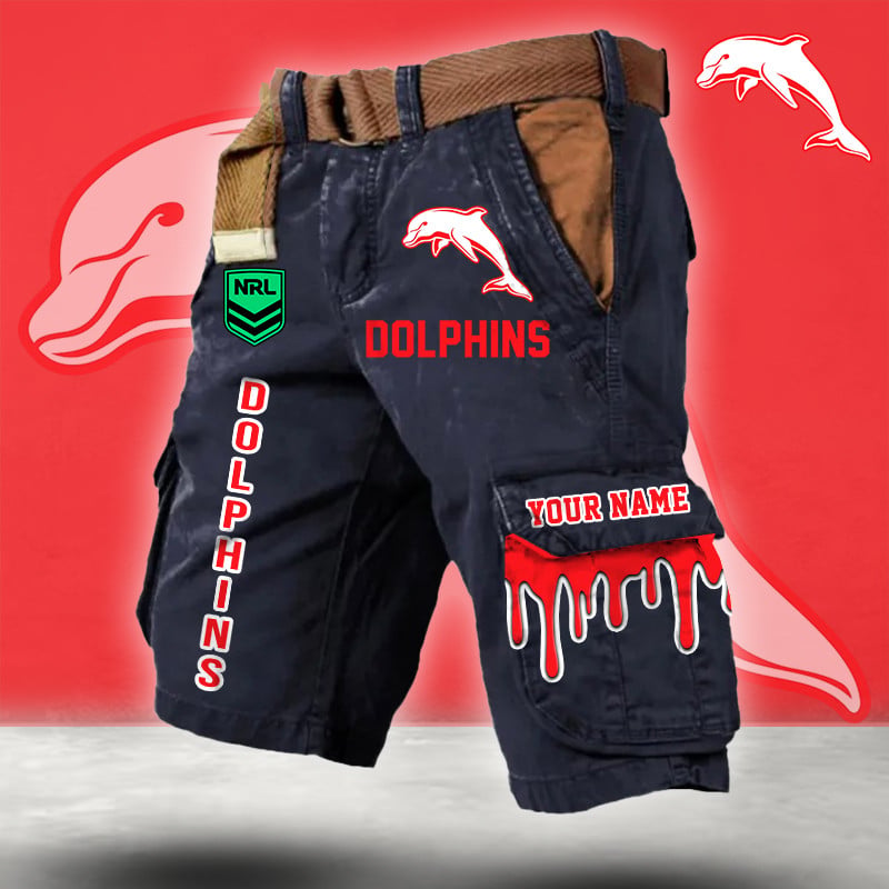 PREMIUM NRL X DOL Cargo Shorts Custom Name Limited Edition NDT LVH