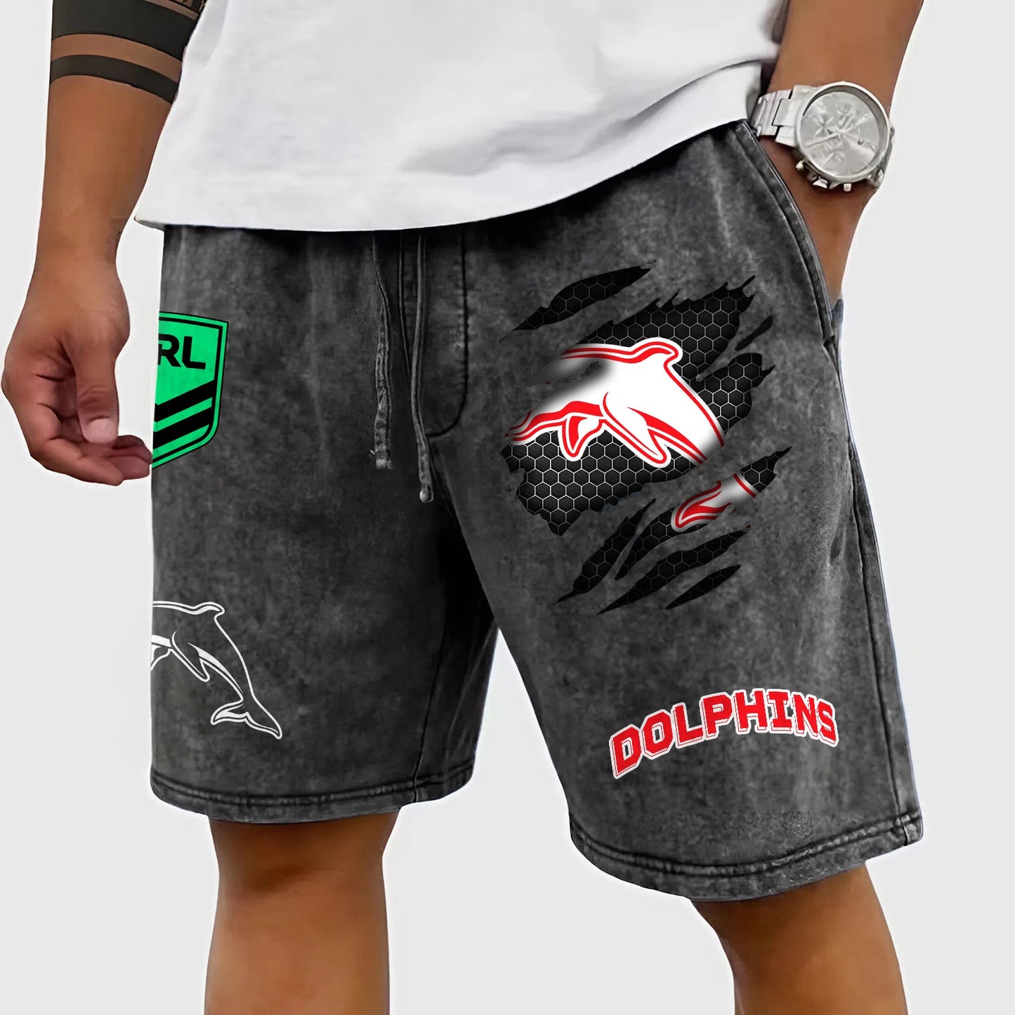 PREMIUM NRL X DOL Wash Shorts FOR SUMMER HOLIDAY NDT NHM 030426