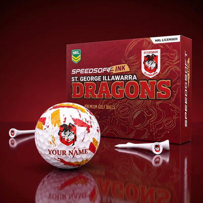 PREMIUM NRL X DRA EXCLUSIVE PERSONALIZED GOLF BALL SET LIMITED EDTION