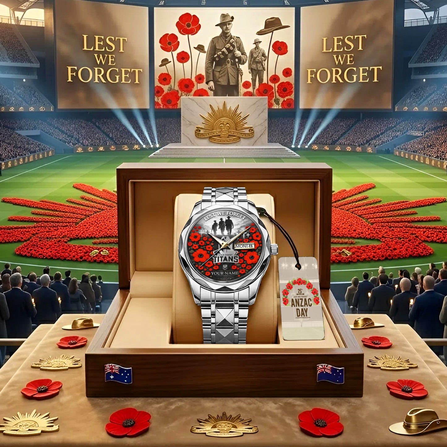PREMIUM NRL X GCT ANNIVERSARY 111TH ANZAC Alloy Luxury Quartz Watch Limited Edition NDT NHM 310326