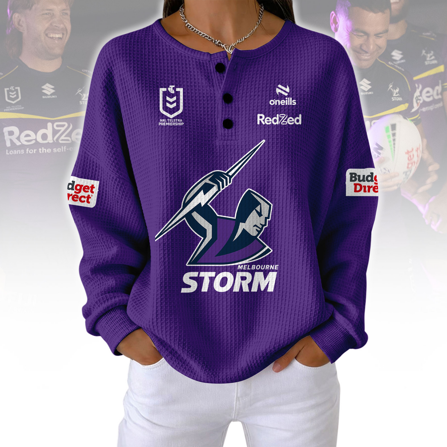 PREMIUM NRL X MS Woman Waffle  Classic Hoodie NDT NQK 240326