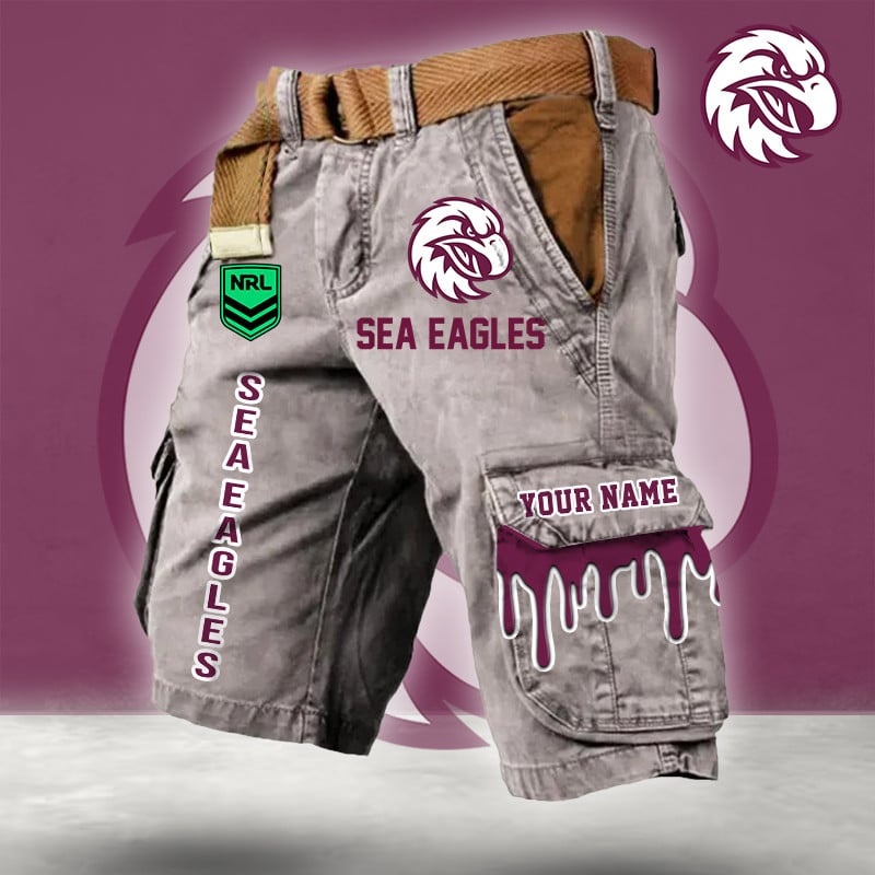 PREMIUM NRL X MSE Cargo Shorts Custom Name Limited Edition NDT LVH