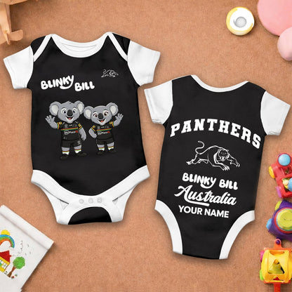 PREMIUM NRL X PP BLINKY BILL Baby Romper Custom Name For Kids NDT LVH 130426 1