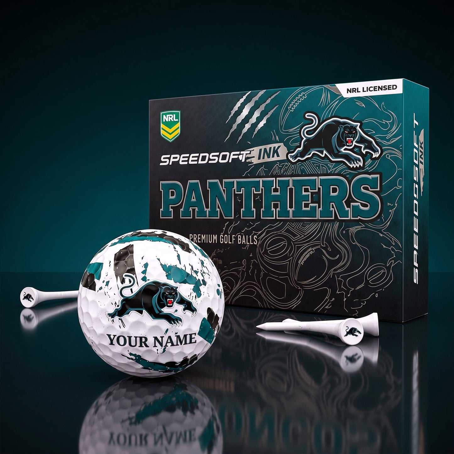 PREMIUM NRL X PP EXCLUSIVE PERSONALIZED GOLF BALL SET LIMITED EDTION