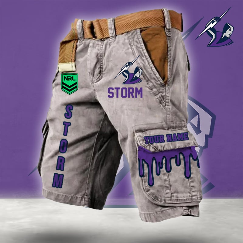 PREMIUM NRL X ST Cargo Shorts Custom Name Limited Edition NDT LVH