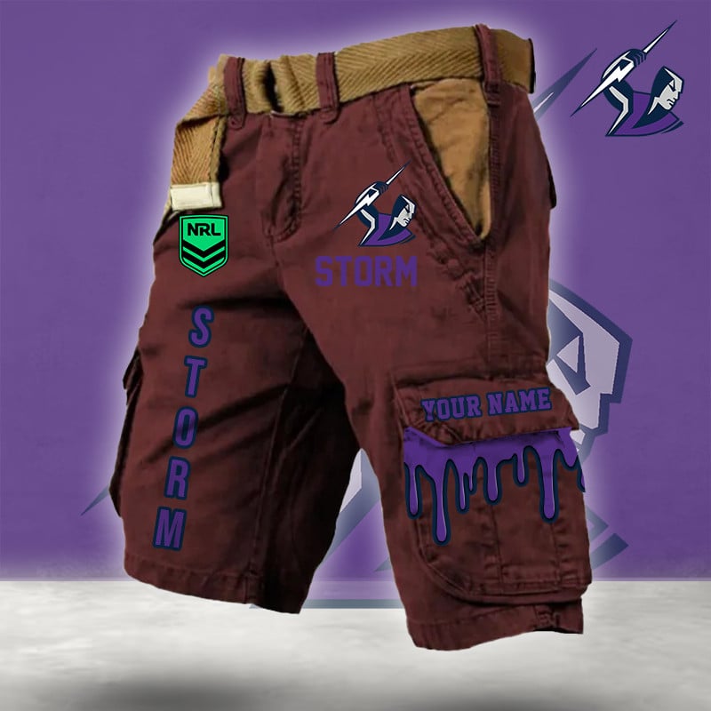 PREMIUM NRL X ST Cargo Shorts Custom Name Limited Edition NDT LVH