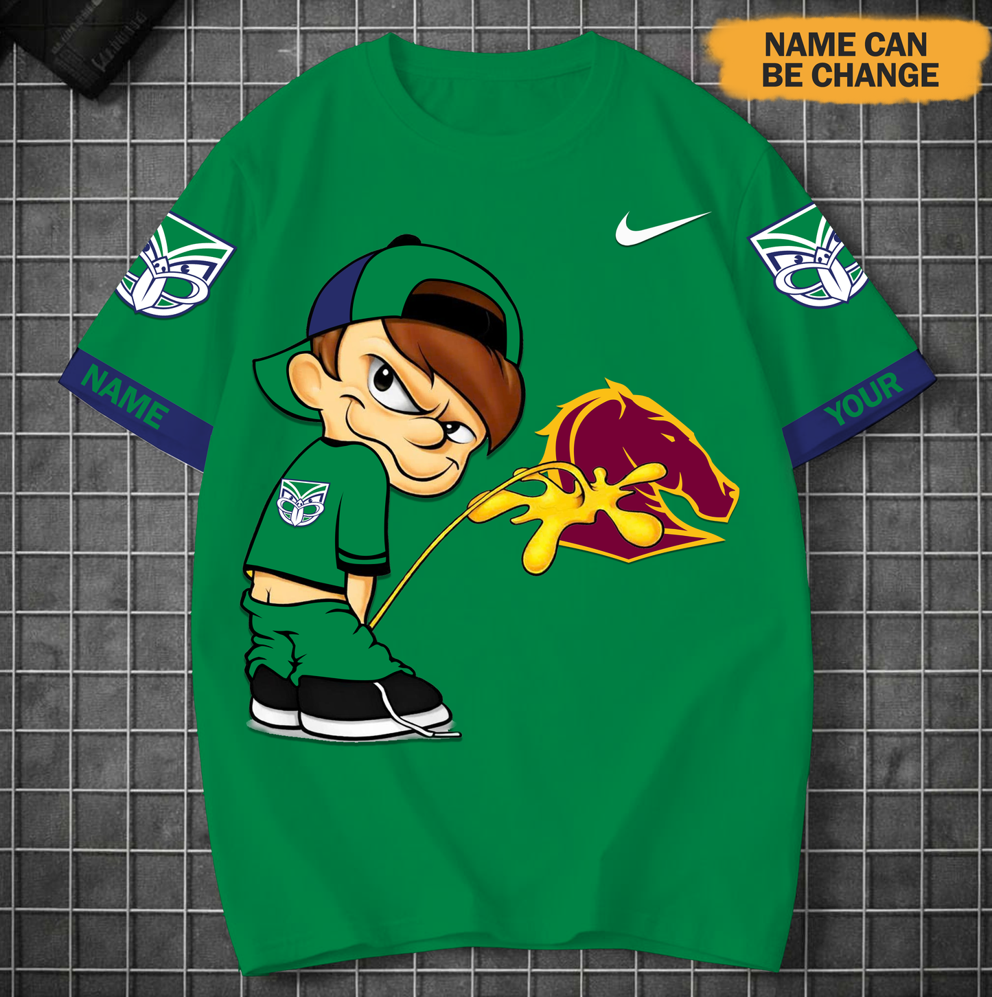 PREMIUM NRL X WAR Funny Peeing Boy New Tshirt Custom Name NDT VHM 160426