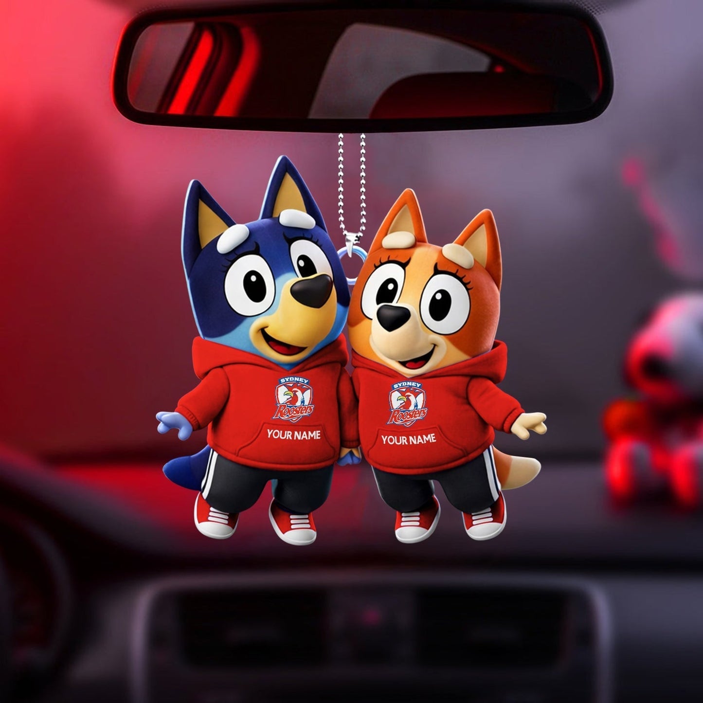 PREMIUM SR X Bluey & Bingo Car Ornament NDT NHM