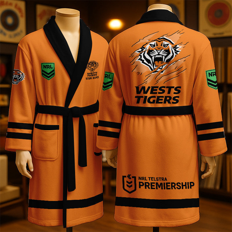 PREMIUM NRL X WT New Style Royal Fleece Bathrobe Personalized NDT LVH 260226