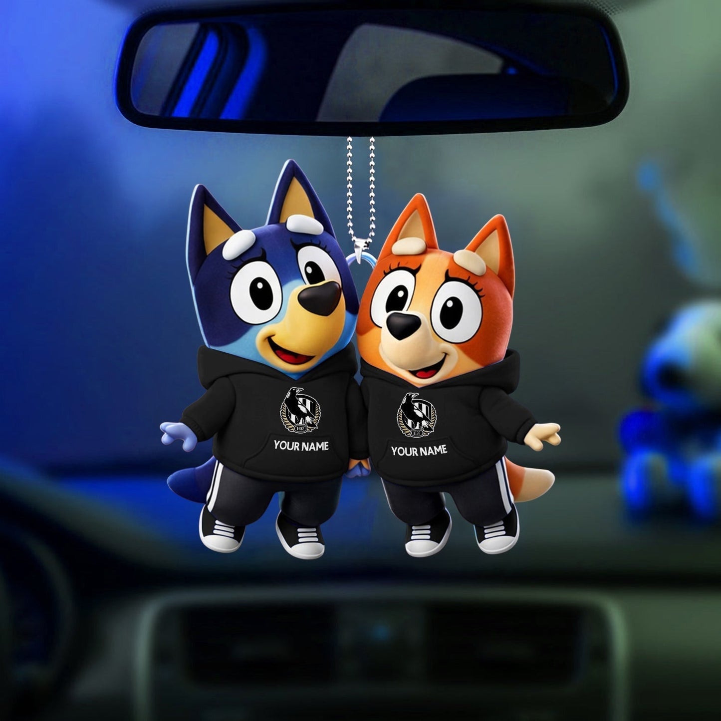 PREMIUM COL X Bluey & Bingo Car Ornament NDT NHM 040326
