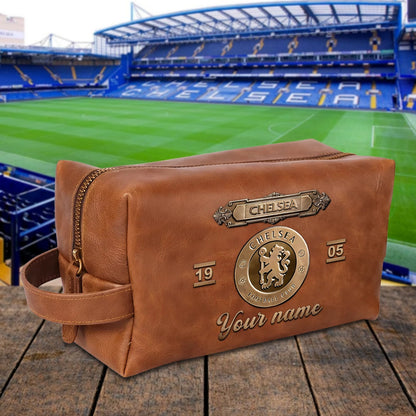 PREMIUM ?��??���?��? X CHEL 3D EMBOSSED LEATHER TOILETRY BAG Limited Edition NDT NHM 020326