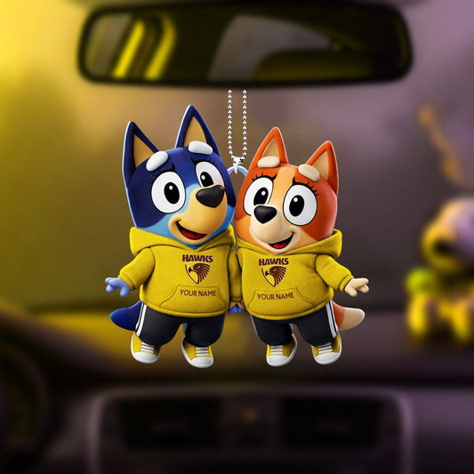 PREMIUM HAW X Bluey & Bingo Car Ornament NDT NHM 040326