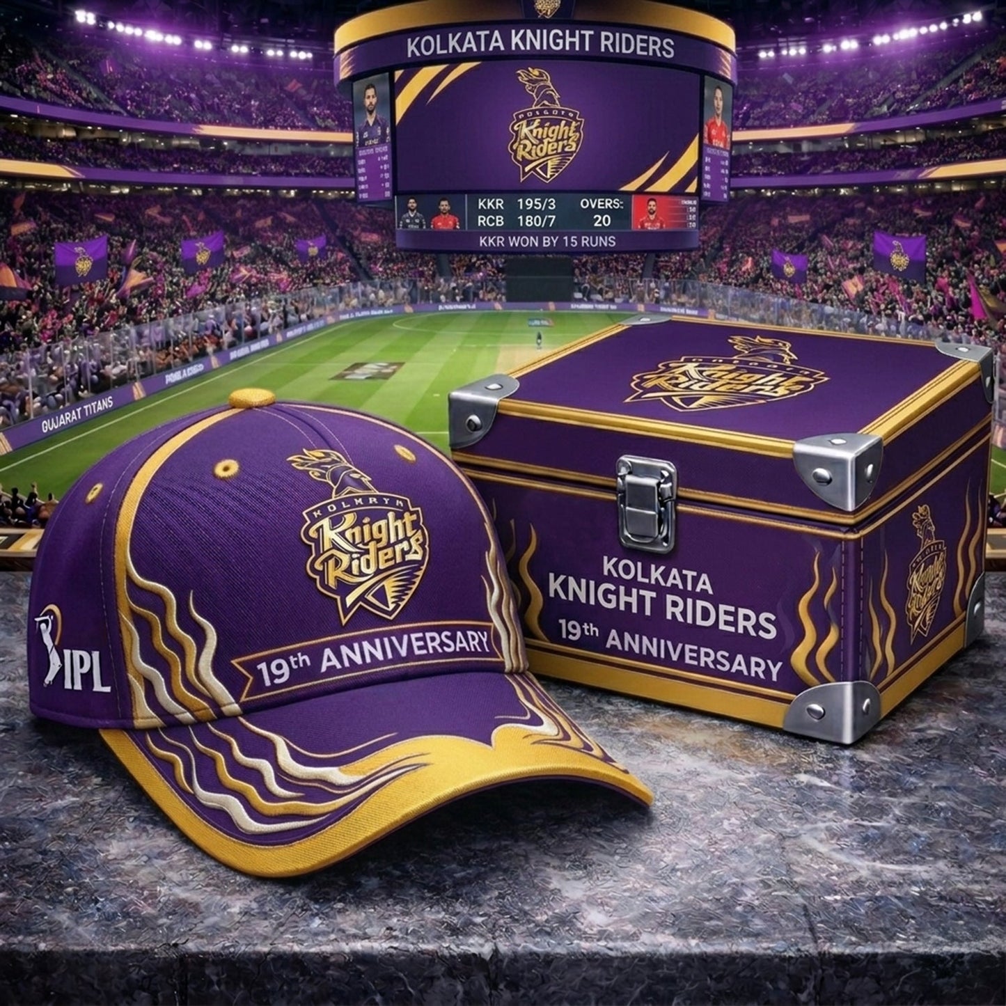 PREMIUM IPL X KKR Anniversary Flame Limited Edition Cap NDT NHM 210326