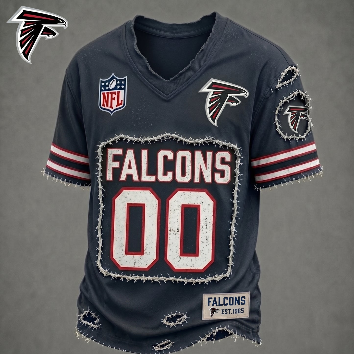 PREMIUM NFL X AF LUXURY V-NECK T-SHIRT CUSTOME NUMBER FOR SEASON SUMMER NDT VHM 200626