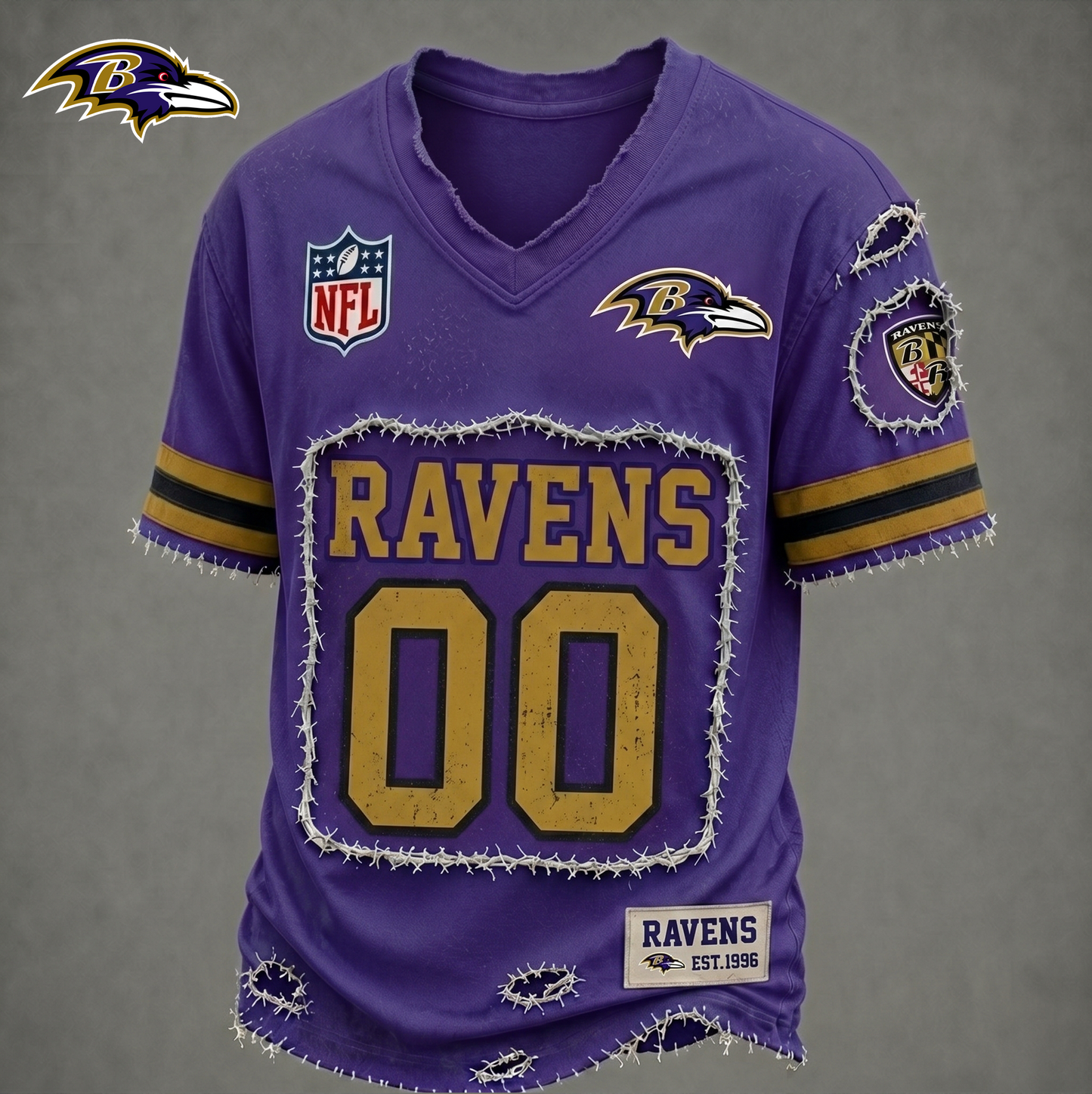PREMIUM NFL X BR LUXURY V-NECK T-SHIRT CUSTOME NUMBER FOR SEASON SUMMER NDT VHM 200626