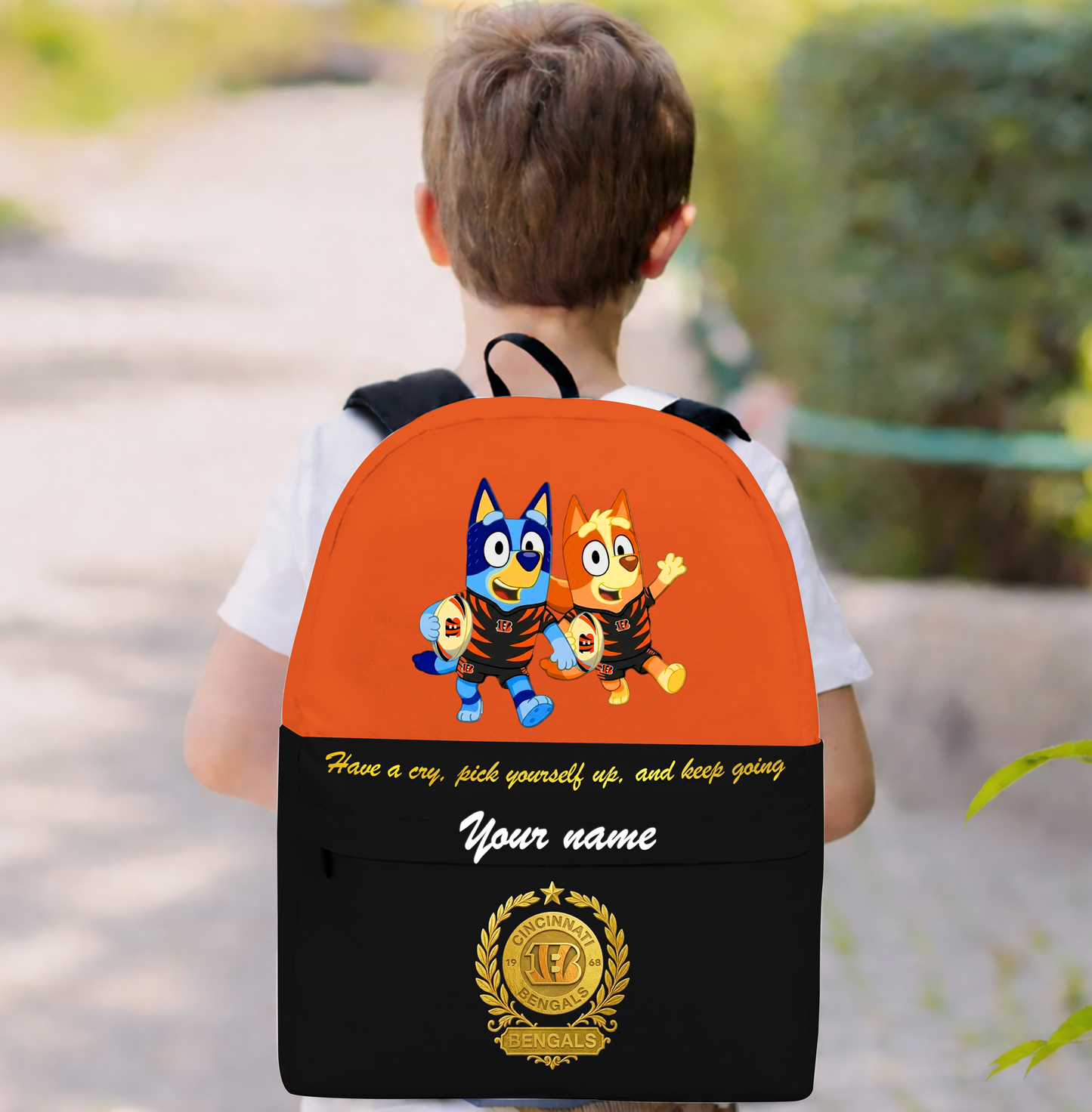 PREMIUM NFL X CIN Schoolbag  Bluey & Bingo  Personalized Gifts For Son Limited Edition NDT VHM 050326