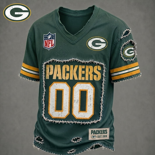 PREMIUM NFL X GBP LUXURY V-NECK T-SHIRT CUSTOME NUMBER FOR SEASON SUMMER NDT VHM 200626