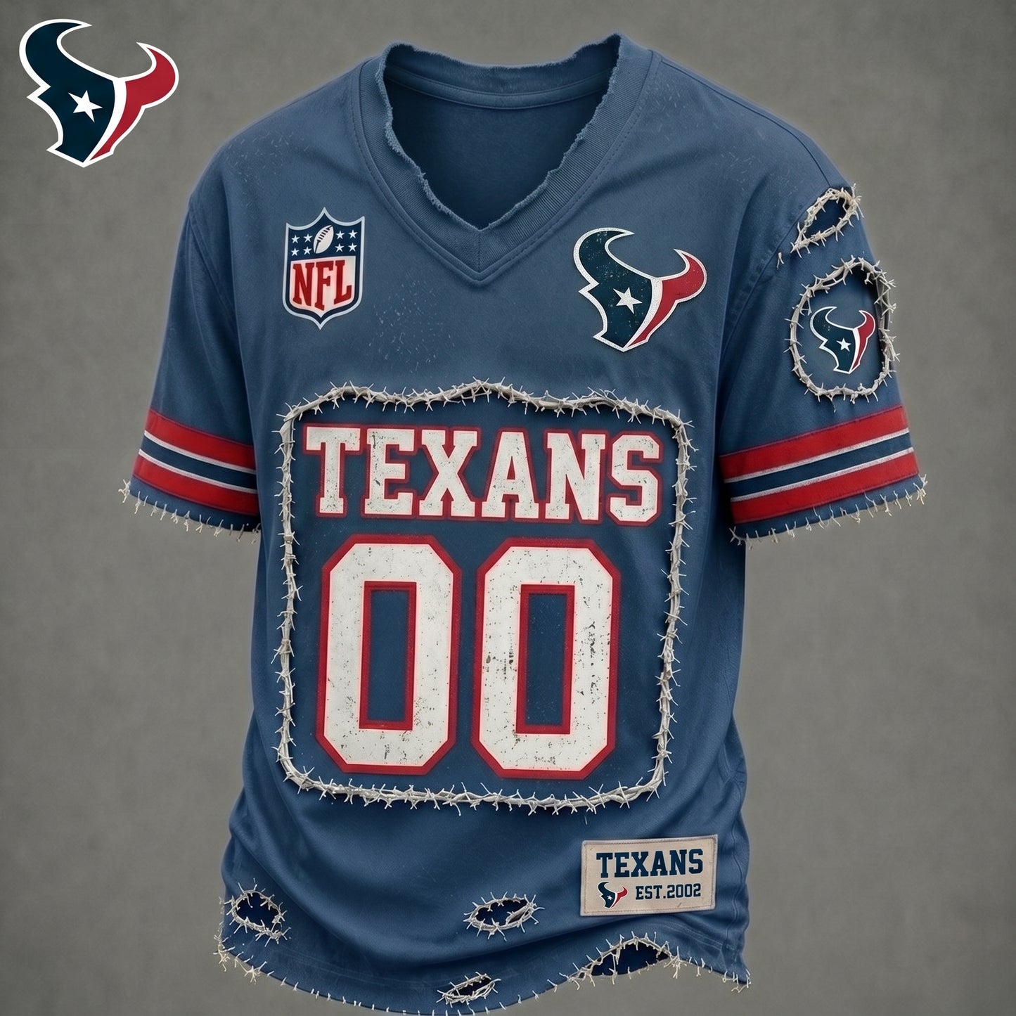 PREMIUM NFL X HOU LUXURY V-NECK T-SHIRT CUSTOME NUMBER FOR SEASON SUMMER NDT VHM 200626