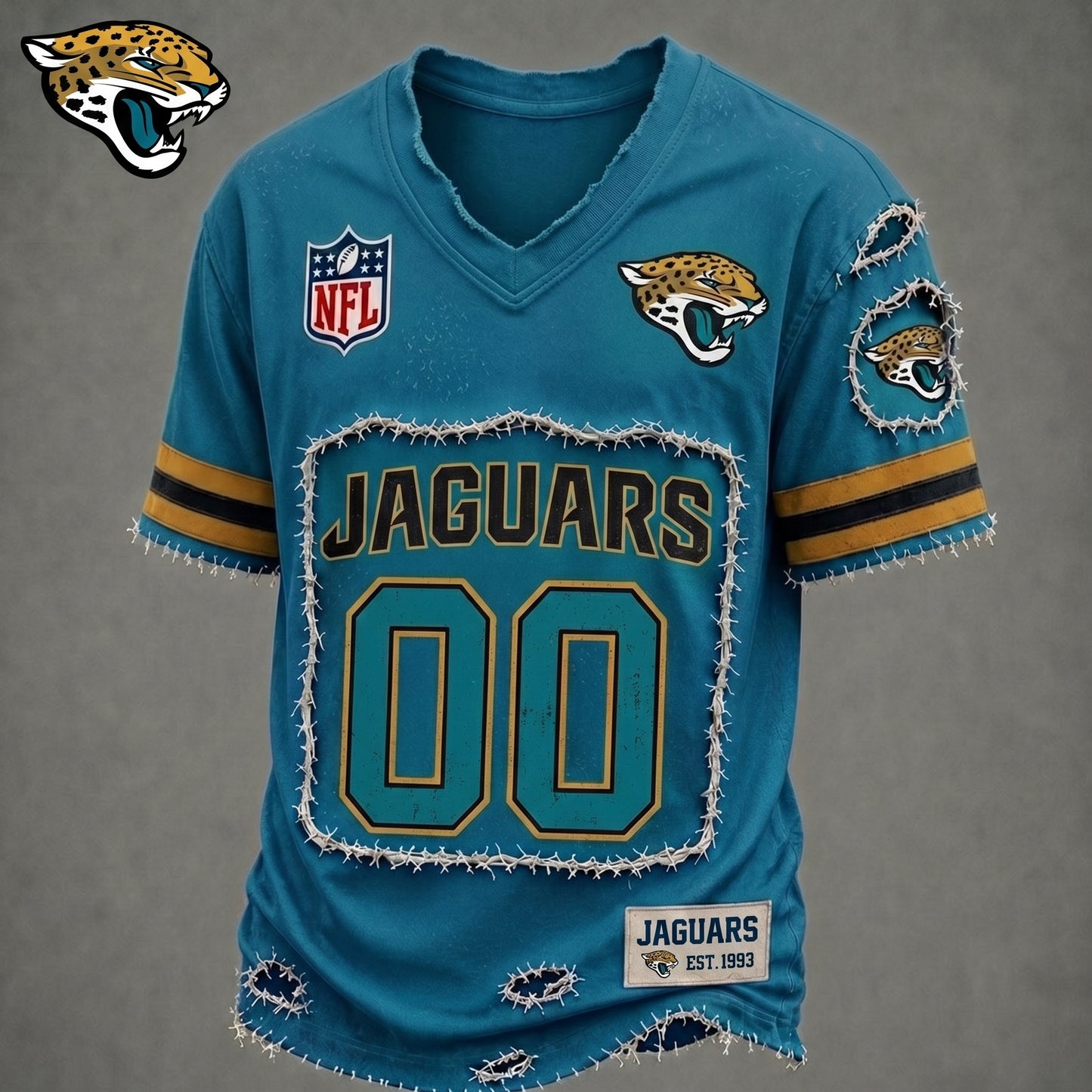 PREMIUM NFL X JJ LUXURY V-NECK T-SHIRT CUSTOME NUMBER FOR SEASON SUMMER NDT VHM 200626