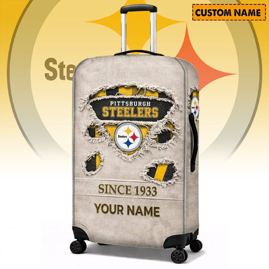 PREMIUM NFL X PIT Vintage Luggage Cover Custom Name NDT NHM 060426