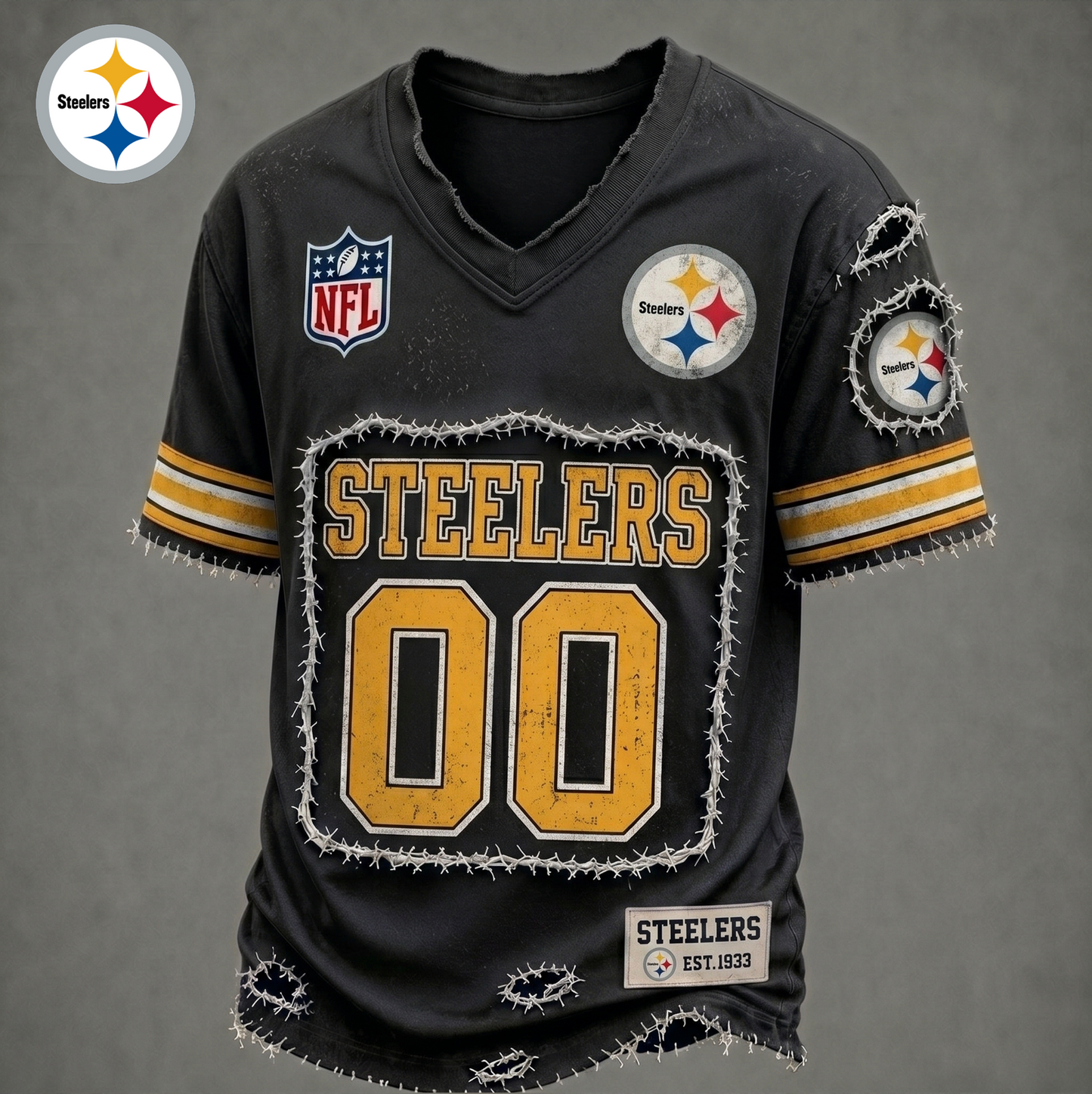 PREMIUM NFL X PS LUXURY V-NECK T-SHIRT CUSTOME NUMBER FOR SEASON SUMMER NDT VHM 200626