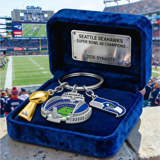 PREMIUM NFL X SEA  Super Bowl LX (2026) Championship Commemorative Keychain NDT VHM 100226