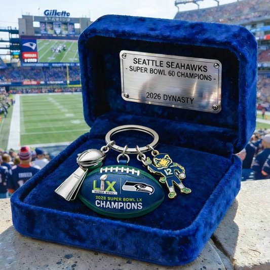 PREMIUM NFL X SEA  Super Bowl LX (2026) Championship Commemorative Keychain  V2 NDT VHM 100226