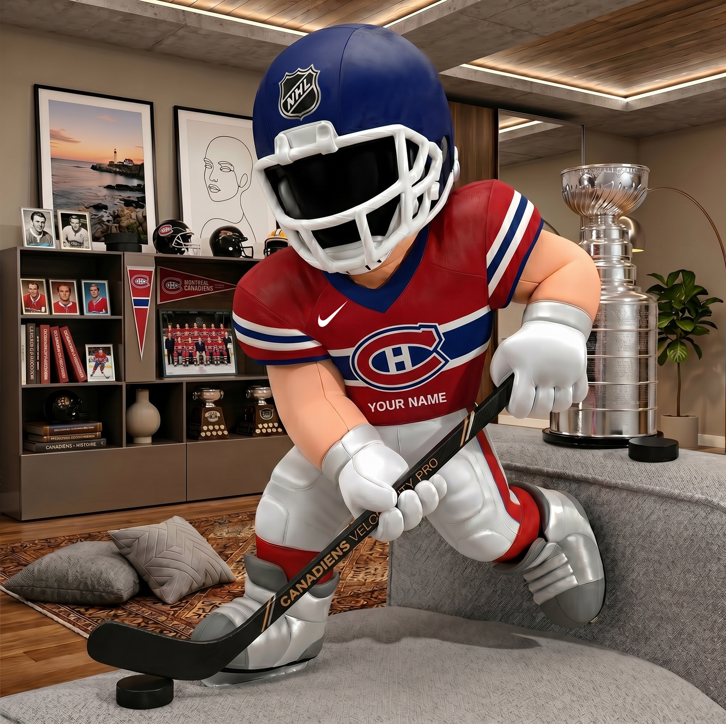 PREMIUM NHL X MC Players Custom Shape Pillow Custom Name Gifts FOR FAN NDT VHM 280526