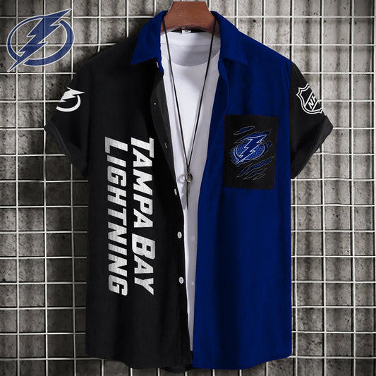 PREMIUM NHL X TBL Patchwork Lapel Striped Shirts Limited Editions NDT NHM 240526